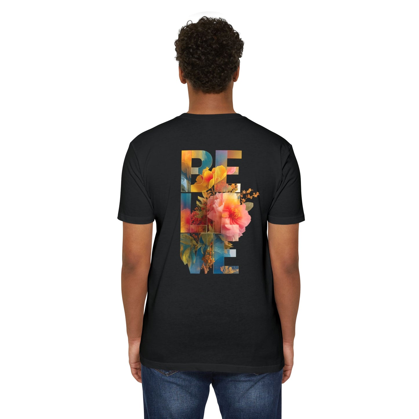 Believe Love Floral Graphic T-Shirt