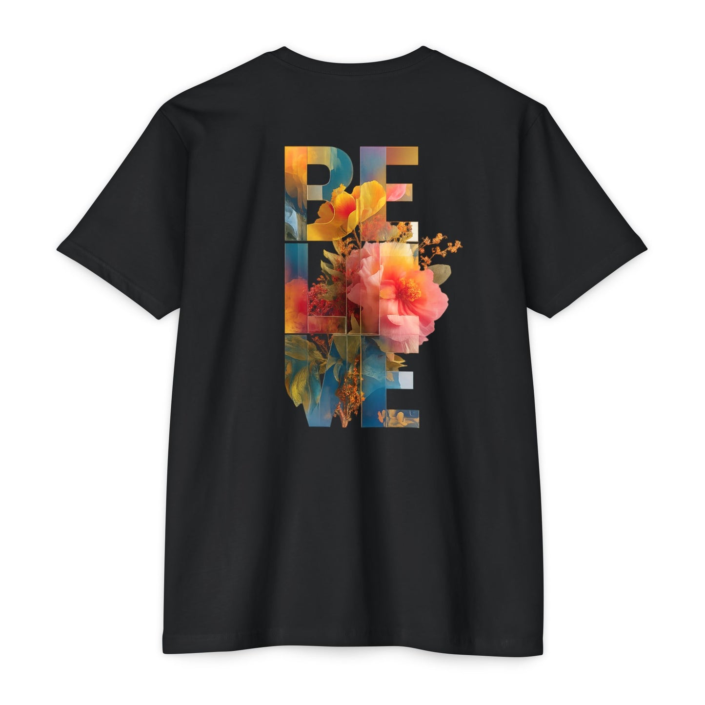 Believe Love Floral Graphic T-Shirt